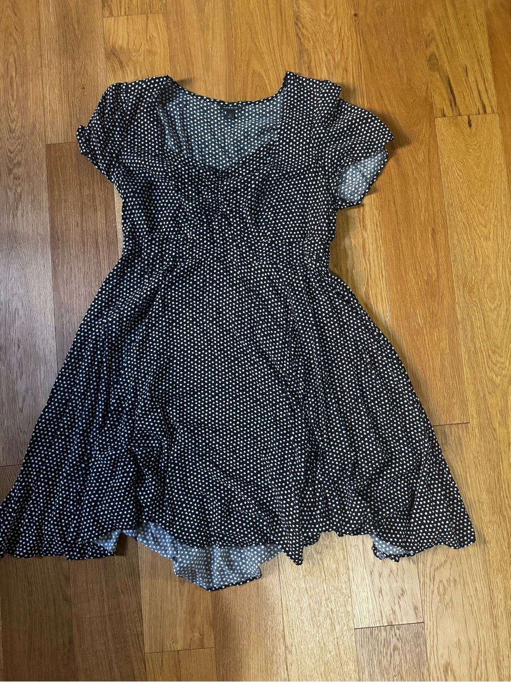 torrid Black Polka Dot Fit-and-Flare Dress